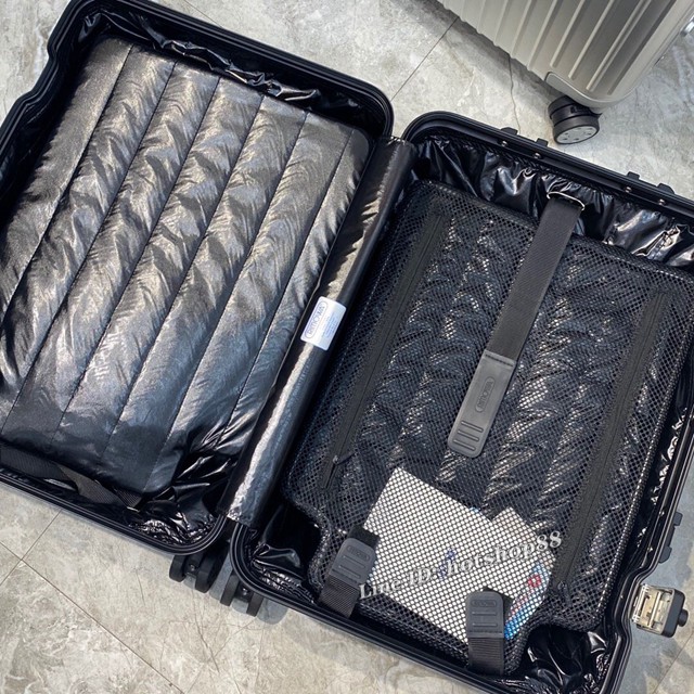 RIMOWA與Moncler聯名款行李箱四輪拉杆箱 日默瓦Topas Stealth鋁鎂合金系列旅行箱 gdx1611